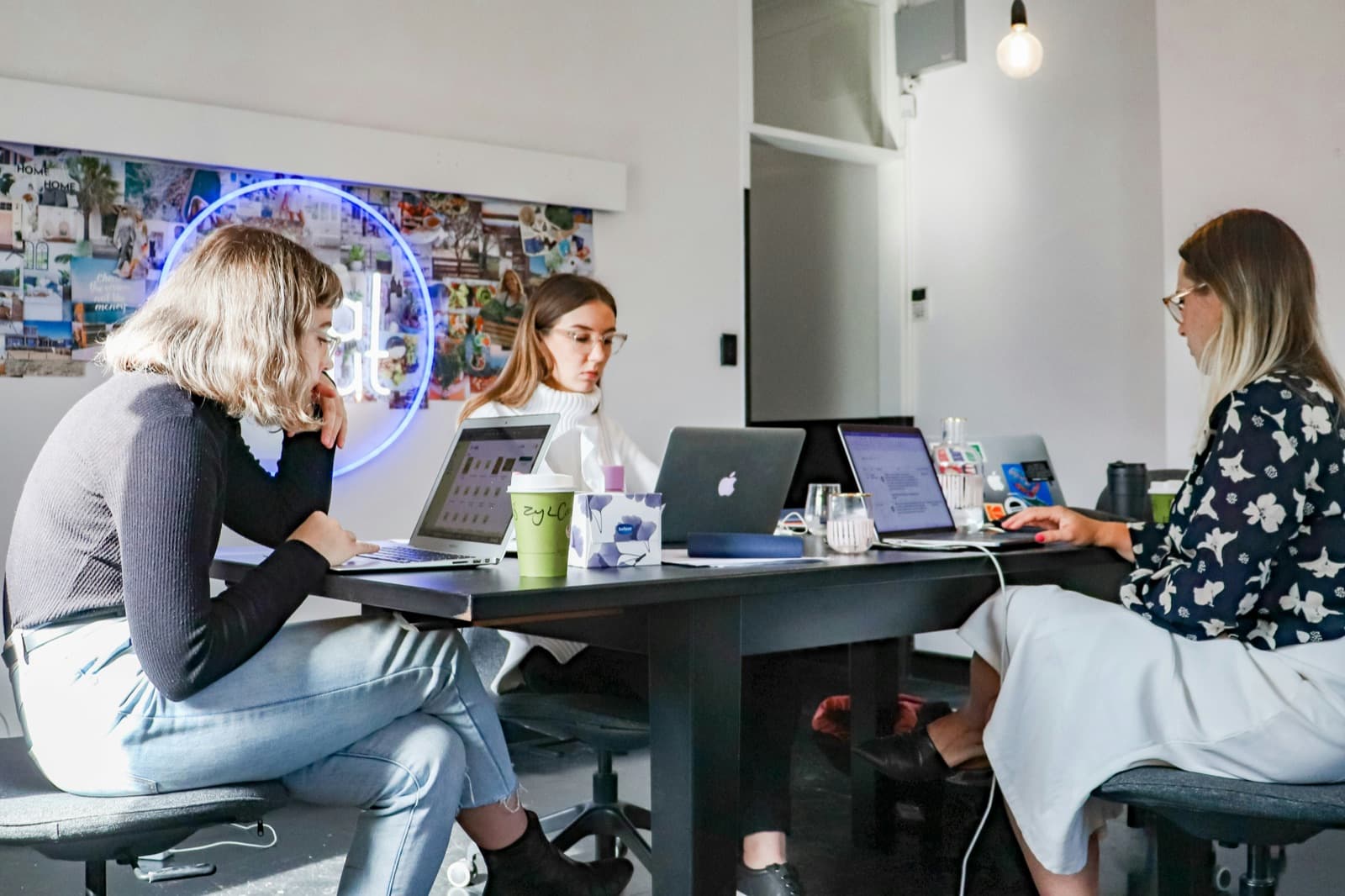 Loopworks team collaborating on campaign analytics and lead data
